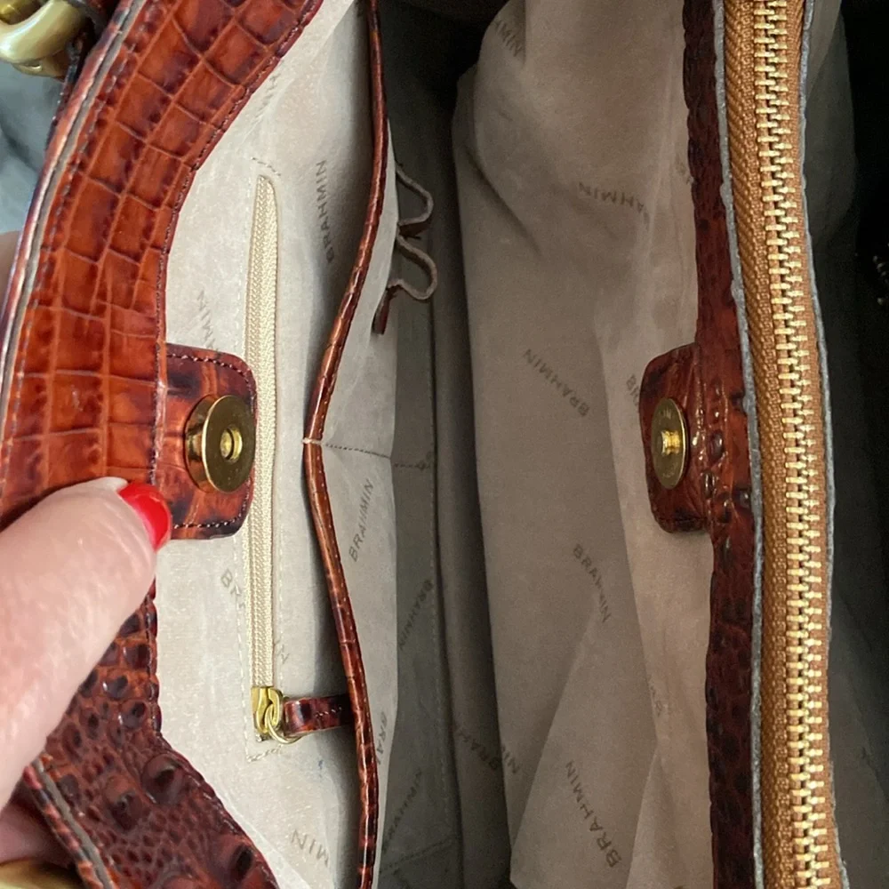 Brahmin  Melbourne croc  large handbag purse